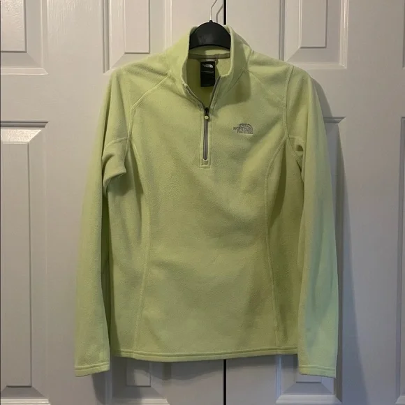 The North Face Neon Green Quarter-Zip Fleece - Picture 2 of 4